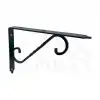 135 x 190 mm - Siyah Ferforje Raf Demiri Ayağı - Dekoratif Raf Altı L Konsol Demiri - Metal Duvar Raf Tutucu Montaj Aparatı