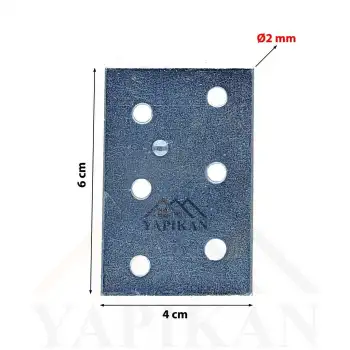 40x60 mm - Düz Gönye Bağlantı Demiri - Düz Köşebent Kenar Köşe Birleştirme Aparatı - (Kod_475)