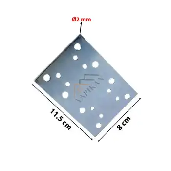 80x115 mm - Düz Gönye Bağlantı Demiri - Düz Köşebent Kenar Köşe Birleştirme Aparatı - (Kod_471)