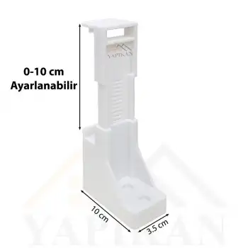 Perde Rayı Korniş L Ayak Plastik - Korniş Duvara Montaj Askı Aparatı - Korniş Tutucu L Ayak - Korniş için L Ayak