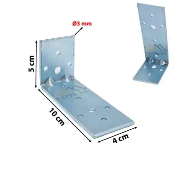 40x50x100 mm - Ağır Yük Deprem Dolap Sabitleme Aparatı - Mobilya Gardırop Eşya Duvara Sabitleyici L Demir - (Kod_649)