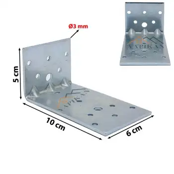 60x50x100 mm - Ağır Yük Deprem Dolap Sabitleme Aparatı - Mobilya Gardırop Eşya Duvara Sabitleyici L Demir - (Kod_650)