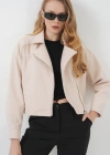 0717 Kısa Kaşe Ceket  Bej