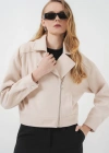 0717 Kısa Kaşe Ceket  Bej