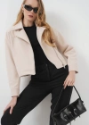 0717 Kısa Kaşe Ceket  Bej