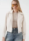 0717 Kısa Kaşe Ceket  Ekru