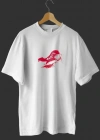 1 ayıs Emekçiler Günü Baskılı Oversize Bisiklet Yaka Tshirt  Beyaz