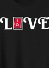 14 Şubat evgililer Günü ove Baskılı Oversize Bisiklet Yaka Tshirt  iyah