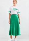 15806 Saten Etek  Yeşil