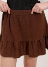 1884 Örme Mini Etek  Kahverengi