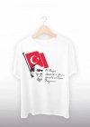 19 ayıs 20/1 Baskılı Tshirt  Beyaz