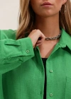 20153 Tek Cepli Oversize Gömlek  Yeşil