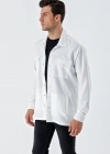 20193 Oversize Erkek Gömlek  Beyaz