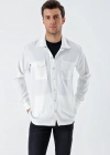 20193 Oversize Erkek Gömlek  Beyaz