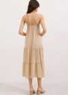 23 Askılı Midi Elbise  Krem