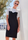 2505 Yazlık Örme Elbise  Siyah