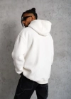 3 İplik Kapşonlu weatshirt Hoodie  Beyaz