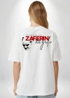 30 Ağustos Zafer Bayramı Atatürk Temalı Oversize Bisiklet Yaka Tshirt  Beyaz