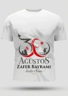 30 Ağustos Zafer Bayramı Baskılı Oversize Bisiklet Yaka Tshirt