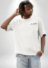 30 Ağustos Zafer Bayramı Ön Arka Baskılı Oversize Bisiklet Yaka Tshirt  Beyaz