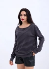 4215 TRİKO ÇİZGİLİ SALAŞ KAZAKANTRASİTSİYAH