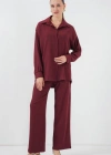5858 Örme İkili Takım  Bordo