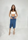 6478 DENİM MIDI LIT KIRTMAVİ