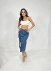 6478 DENİM MIDI LIT KIRTMAVİ