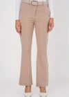 65 Kemerli İspanyol Paça Pantolon  Bej