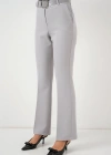 6538 Kemerli İspanyol Paça Pantolon  Gri
