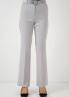 6538 Kemerli İspanyol Paça Pantolon  Gri