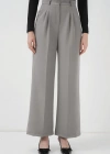 6647 Bol Paça Kumaş Pantolon  Gri