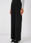 6647 Bol Paça Kumaş Pantolon  Siyah