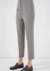 6650 Yüksek Bel Kumaş Pantolon  Gri