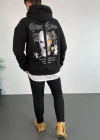 Erkek Kapşonlu weatshirt – Oversize Üç İplik Şardonlu Hoodie, “Other ives” Ön  Arka Baskılı, Kanguru Cepli, Kışlık Rahat Günlük til  iyah