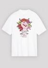 8 art Dünya Kadınlar Günü Baskılı Oversize Bisiklet Yaka Tshirt  Beyaz