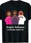 8 art Dünya Kadınlar Günü Baskılı Oversize Bisiklet Yaka Tshirt  iyah