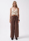 Aksesuar Detay Keten Pantolon