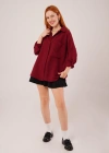 alaş Kesim Cepli Bordo Gömlek