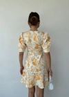 arı Çiçekli Elbise