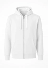 Arka Tam Fermuarlı Kapüşonlu weathirt  Beyaz