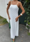 Askıları Ayarlanabilir Örme Dantel Elbise 2879
