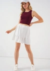 Ayrobin Mini Etek 8054  Beyaz