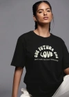 Baskılı Oversize Tshirt  iyah