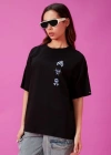 Baskılı Oversize Tshirt  iyah