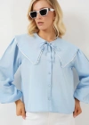 Bebe Yaka Gömlek 20314  Mavi