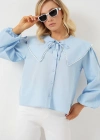 Bebe Yaka Gömlek 20314  Mavi