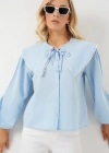 Bebe Yaka Gömlek 20314  Mavi