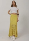 Bel Lastikli Dantel Etek  arı