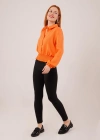 Bel Ve Bilek Lastikli Turuncu Bluz